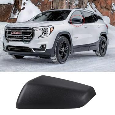 Imagem de Tampa do espelho externo do lado esquerdo do motorista acabamento da capa do espelho retrovisor adequado para Chevrolet Equinox e GMC Terrain Replace 23406417 (preto texturizado)