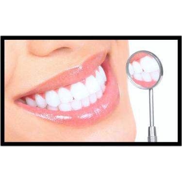 Imagem de Quadro Decorativo Dentista Dentes Sorriso Odontologia Consultórios Sal
