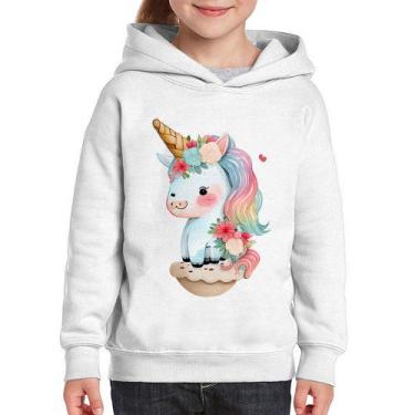 Imagem de Moletom Infantil Unicórnio Bebê - Foca na Moda, Branco, 6