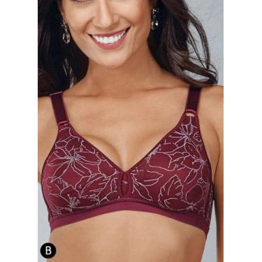 Imagem de Sutiã Sustentação Anizete Demillus Esportivo, Vinho, Barolo, 50, 52