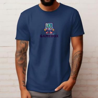 Imagem de Camiseta Masculina Casual Gamebox Polo Blu em Algodão Leve do P ao G1,