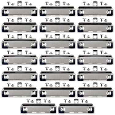 Imagem de SBYURE Pacote com 20 clipes de prancheta com rebites, braçadeiras montáveis para pranchetas, ferragens de metal com aderência de borracha e orifício para pendurar para escritório, escola, casa (10 x 3