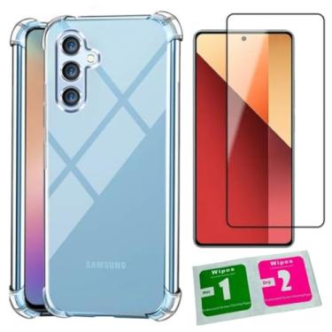 Imagem de [GL CASES] Capa Samsung Galaxy M35 Case Slim Clear Capinha Anti Impacto Reforçada Silicone Transparente Flexível Anti Choque + Pelicula Samsung Galaxy M35 De Vidro 3D Com Cobertura Total