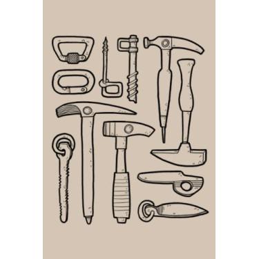 Imagem de Bergsteigerausrüstung: Notizbuch (120 Seiten, 15x23cm, gepunktet) Dotted Bullet Grid Tagebuch Journal