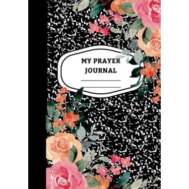 Imagem de Prayer Journal Composition Notebook Lined for Bible Study Notes, Prayer Requests, Daily Gratitude Journaling, 200 Pages (100 Sheets): Prayer Journal ... Prayer Requests, Daily Gratitude Journaling