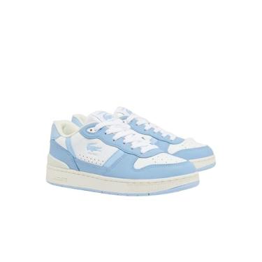 Imagem de Lacoste Tênis feminino T-Clip Set, Branco/Azul claro, 40