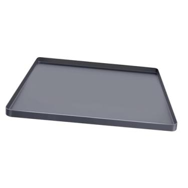 Imagem de IEUDNS Sob mini tapete de pia de gotejamento Mini Refrigerator Mini geladeira com -louças de chão de borda elevada, Cinza