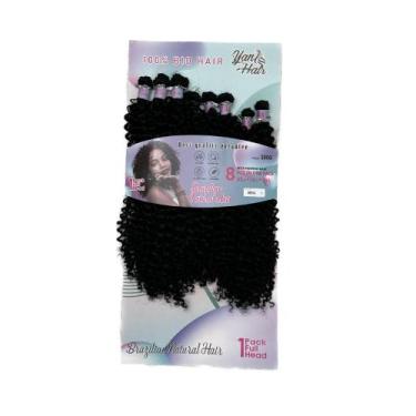 Imagem de Cabelo Cacheado Curto Bio Vegetal Deusa Várias Cores - GM HAIR, Preto