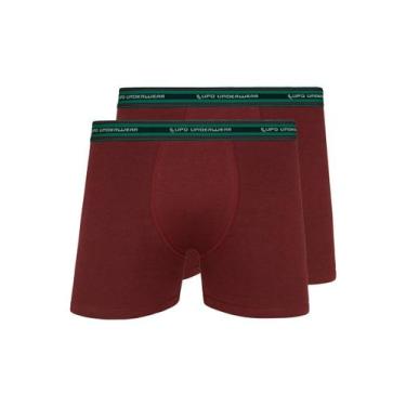 Imagem de Kit com 2 Cuecas Boxer Lupo 523-003, Vermelho, M