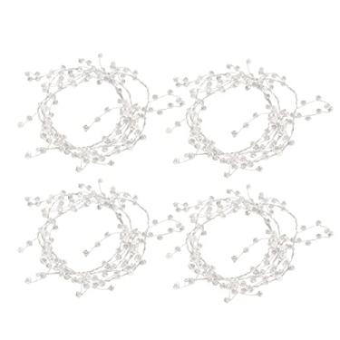Imagem de Minchas Brilhantes, 4pcs Garland Com Contas de Cristal Garland de Cristal Elegante, Guirlanda de Miçangas de Acrílico Pendurado Decorações de Natal
