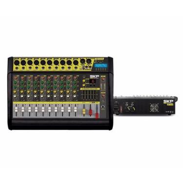 Imagem de Mesa de Som Amplificada 10 Canais 500W com MP3, Entrada USB , com Efei