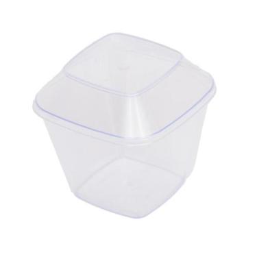 Imagem de 240 Pote Pp Quadrado Tampa Freezer Micro 250Ml Prafesta (1Cx
