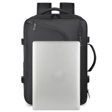 Imagem de Mochila Expansível, Mochila de Compressão a Vácuo 36 a 55L de Grande Capacidade Separação a Seco Molhado Multifuncional para Negócios de Viagens, Com Bomba, Porta de