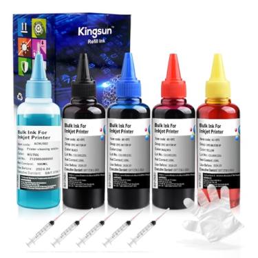 Imagem de KSUMEI Kit de refil de tinta para cartuchos de impressora HP Ink 952 902 951 950 933 63 62 61 60 901 932 21 22 920 940 934 564 711 970 971 94 96, HP Ink Kit de refil (10) 0 ml x 4 + limpeza do cabeçote de impressão)