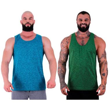 Imagem de Kit 2 Regatas Clássicas MXD Conceito Slim Cores Básicas e Mescladas Lisas-Masculino