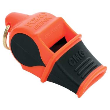 Imagem de Fox 40 Sonik Blast CMG Whistle, Laranja com Detalhes Vermelhos - Apito de Plástico Retrô, 120 dB