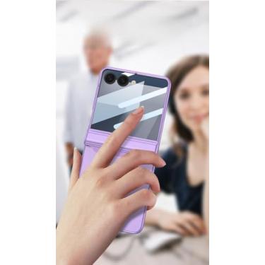 Imagem de Miimall Capa para celular Samsung Galaxy Flip 7 com proteção de dobradiça feminina coluna bonita corpo inteiro magnético fino menina antiderrapante protetor de tela rígida melhor capa de telefone para