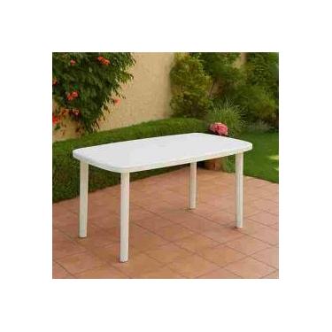 Imagem de Mesa de Polipropileno Desmontável, 3 Tamanhos, Retangular e Quadrado, Cores Branco e Preto