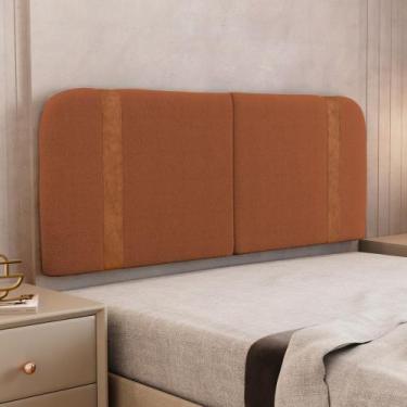 Imagem de Cabeceira Painel Orgânico Cama Box King Size Flay 195cm Dobrável Boucl