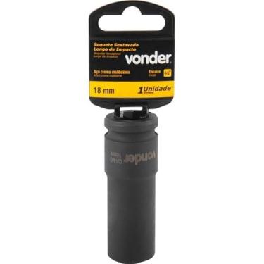 Imagem de Soquete Sextavado de Impacto Longo Encaixe 1/2" 18mm Aço Cromo - Vonder
