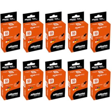 Imagem de Alfinete Mapa Taça Jocar Office Kit 10 caixas C/50