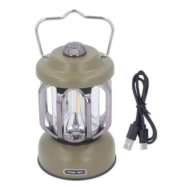 Imagem de Munefe Retro Camping Lantern, liderou a lanterna vintage, luz da lanterna portátil, adequada para tendas, lareiras, etc. (Verde)
