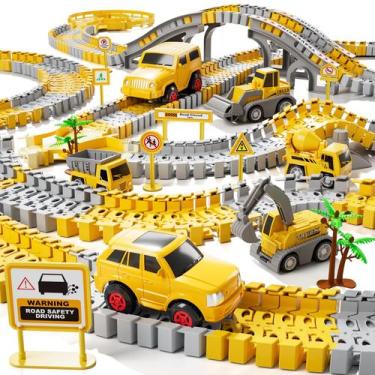 Imagem de Brinquedos de construção iHaha Race Tracks 236 unidades com 6 carros d