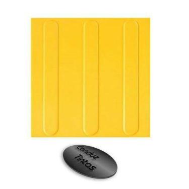 Imagem de Piso Tátil - CONDUZ TINTAS - Direcional - Amarelo - A Base de Resina -