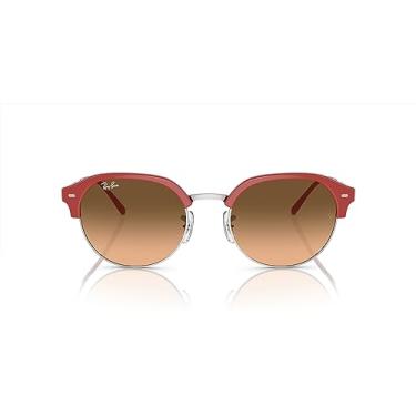 Imagem de Ray-Ban Óculos de sol femininos redondos RB4429, Vermelho em prata/rosa dégradé preto, 53 mm