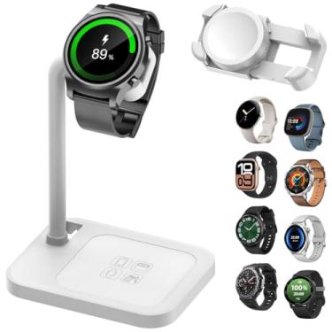 Imagem de Base de carregamento universal ajustável para smartwatch com suporte telescópico, compatível com Samsung Galaxy, Google Pixel, Huawei, Garmin, AMAZTIM, Fossil, Fitbit, Amazfit, Suunto, Xiaomi(02S-W)