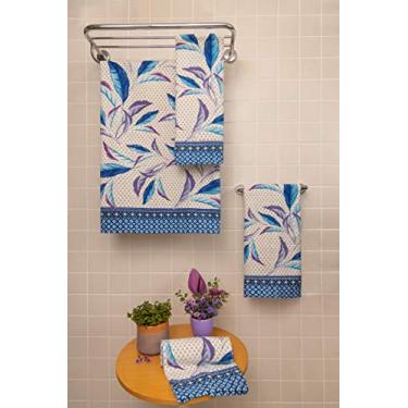 Imagem de Toalha Felpuda de Rosto Estampada Tijuca 48 cm x 75 cm Com 3 peças