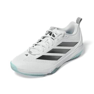 Imagem de adidas Tênis de beisebol masculino Adizero Impact 2.0 Turf, Branco/Preto/Preto, 37