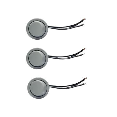 Imagem de 03 Interruptor Para Moveis Botão 22mm Com Cabo 2a Branco