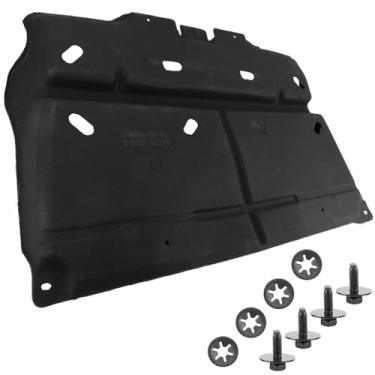 Imagem de moseiny Protetor de painel contra respingos ML3Z-7222-D compatível com Ford F-150 2015-2020 Protetor contra respingos de motor sob o carro ML3Z7222D ML3Z-7222-C, com parafusos de montagem, não serve