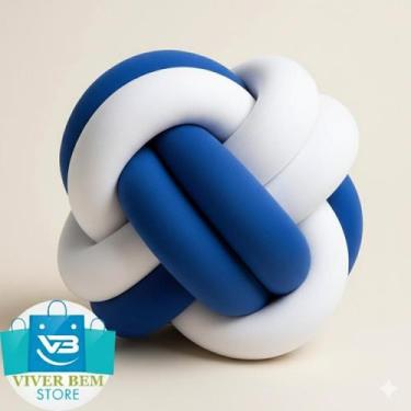 Imagem de Almofada macia no escandinavo nozinho luxo - Viver Bem Estar, Azul e b