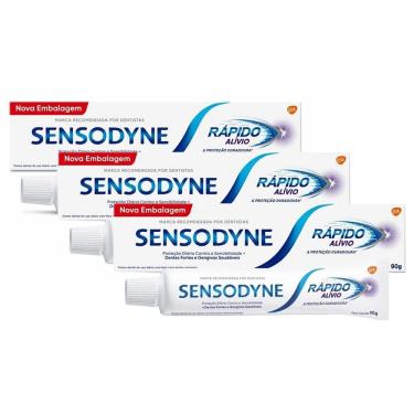 Imagem de Kit 3 Creme Dental Sensodyne Rápido Alívio para Dentes Sensíveis 90g