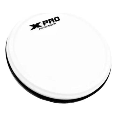 Imagem de Pad 6 Para Bateria Eletrônica Tom Caixa Surdo Branco X-Pro