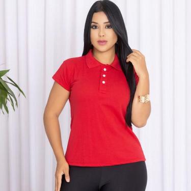 Imagem de Camisa Gola Polo Feminina Ótimo Acabamento Tecido Premium - MULTI MARC