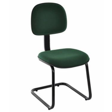Imagem de Cadeira Secretária Base Fixa em S Linha Economy Verde