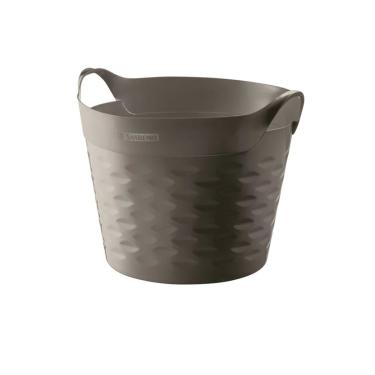 Imagem de Cesto Organizador Plástico Circular Moolti Grafiite 20L - Sanremo