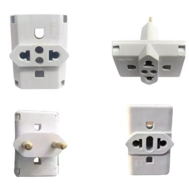 Imagem de Pino 3 Saídas Tê Benjamim Adaptador Tomada Universal 100 Un