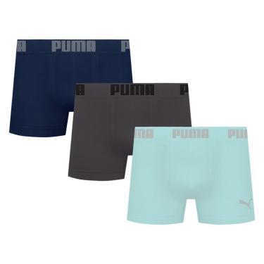 Imagem de Kit 3 Cuecas Puma Boxer Sem Costura Masculina
