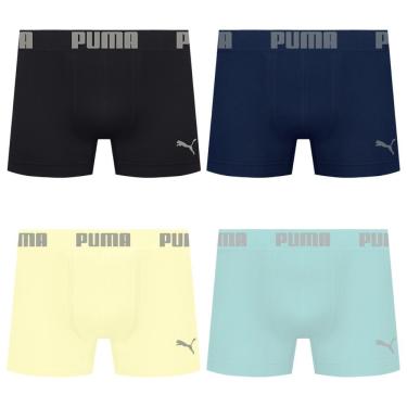 Imagem de Kit 4 Cuecas Puma Boxer Sem Costura Masculina