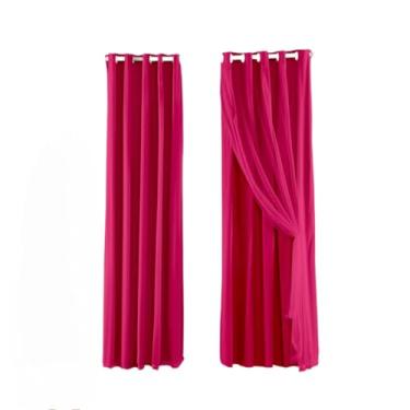 Imagem de Cortina com Blackout PVC com Tecido Voil 4,00 metros 4,00 m x 2,50 m (Pink)