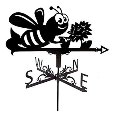 Imagem de Cata-vento De Fazenda De Metal Ornamento De Cata-vento Indicador De Direção Estaca De Jardim Weathercock, Bee