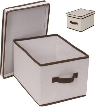 Imagem de Caixa organizadora grande porta documentos fotos roupas organizador br