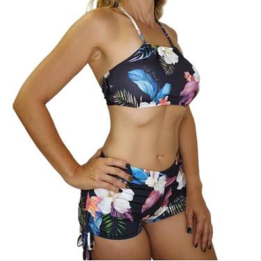Imagem de Biquíni Shorts/Shortinho Com Top Cropped Com Bojo - VILA BEACH WEAR, P