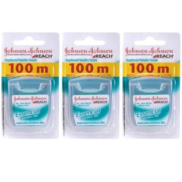 Imagem de Kit Com 3 Fio Dental Essencial Johnson'S Menta 100m | Pack Econômico