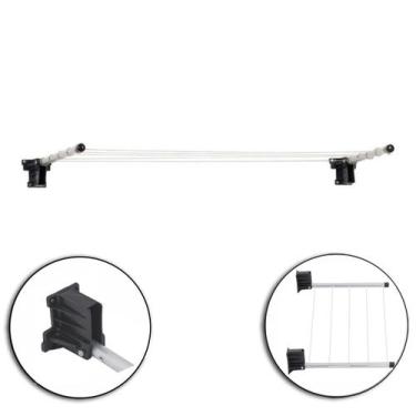 Imagem de Varal de Parede Articulado Alumínio Muro 5 Corda 5m Dobravel - Maxeb