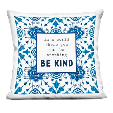 Imagem de Stupell Industries Almofada estampada decorativa Be Kind Encouragement estampada, design por letras e forrado